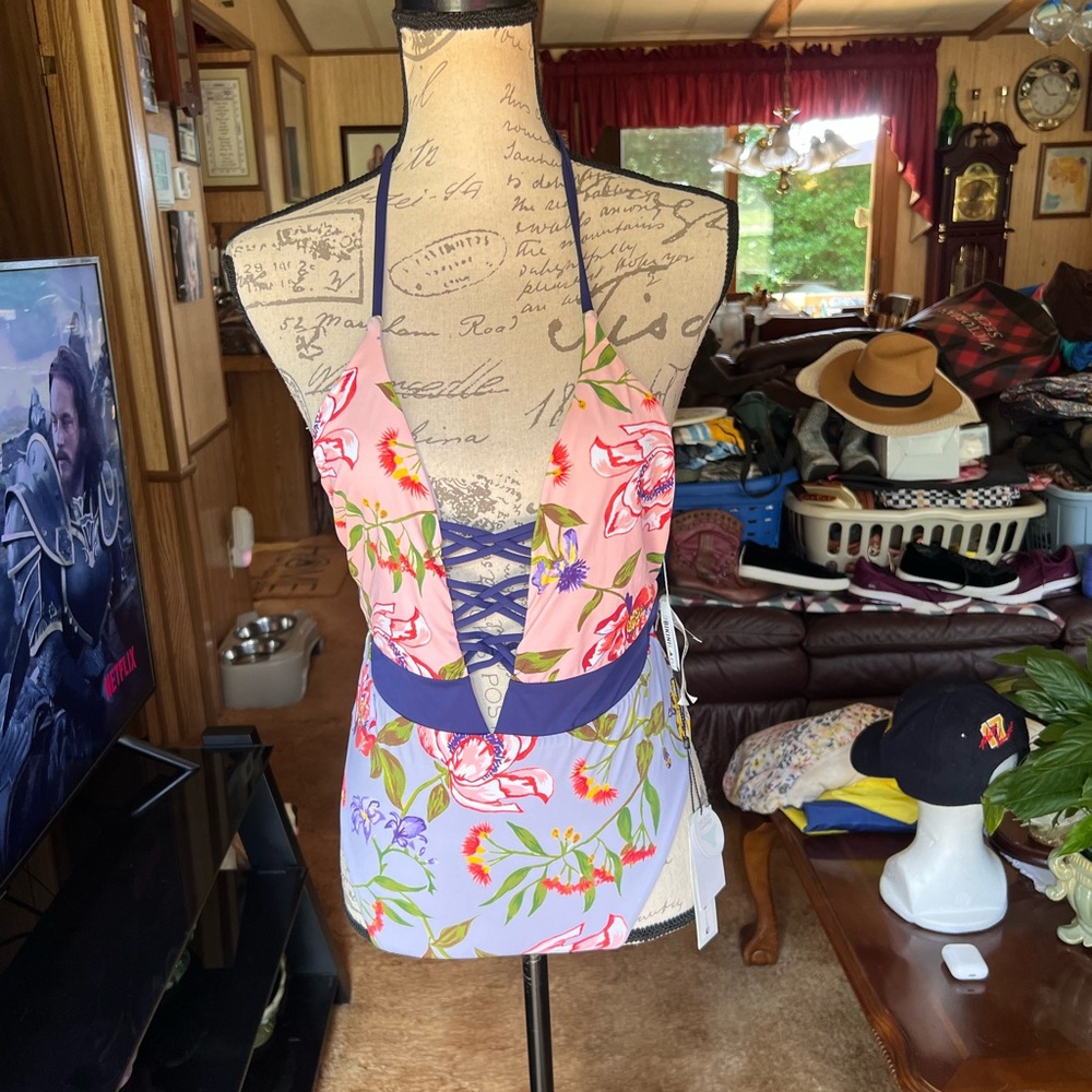 NWT Woman’s The Bikini Lab one pice floral bathing suit